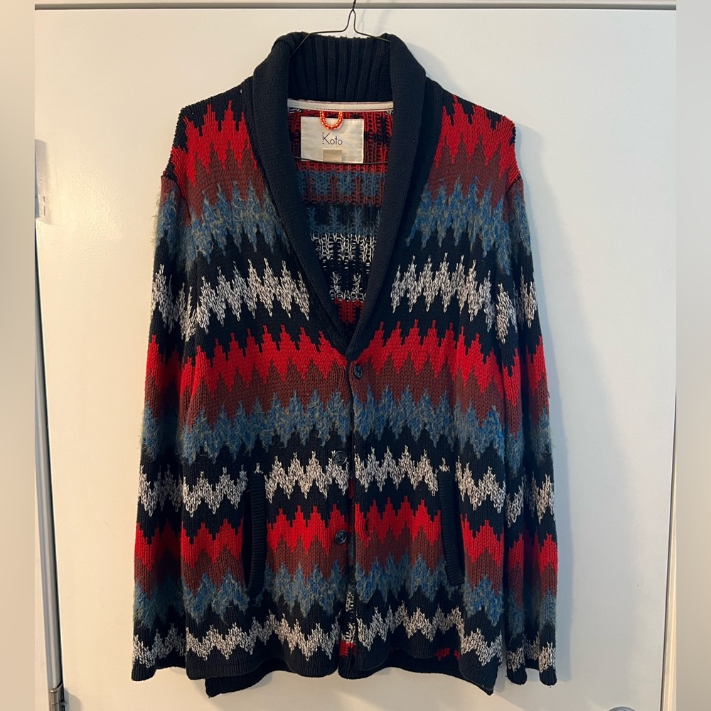 Koto Chevron Shawl Cardigan